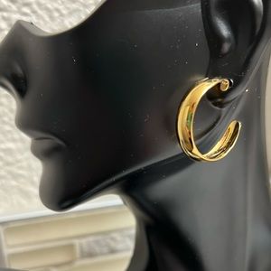 14k Solid Gold Chunky Hoop Earrings